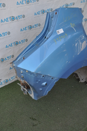 Четверть крыло задняя правая Nissan Leaf 13-17 голубая с центр стойкой, примята