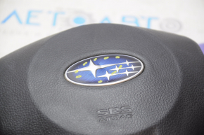 Подушка безопасности airbag в руль водительская Subaru XV Crosstrek 13-17 черная вмятина на эмблеме