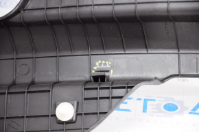 Накладка порога зад лев Hyundai Sonata 11-15 черн, тип 1 затерта, зламано 2 кріплення