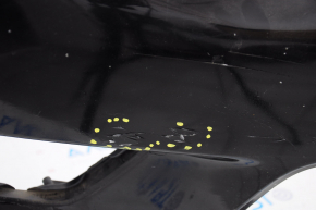 Бампер передний голый Honda Accord 13-15 дорест черный, вмятины, надрывы, царапины, сломаны крепления, затерт