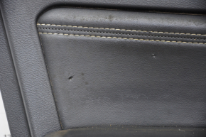 Обшивка двери карточка передняя левая Nissan Altima 19- кожа, черная, дефект кожи