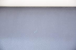 Обшивка двери карточка передняя правая Subaru Legacy 15-19 кожа, бежевая, серая вставка, царапина