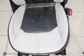 Пассажирское сидение Jeep Compass 17- с airbag, механичекое, кожа, серое с черными вставками, под чистку