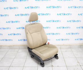 Пассажирское сидение Honda Accord 13-17 без airbag, механическое, велюр беж, под химчистку