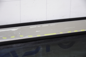 Дверь в сборе задняя левая Subaru Outback 15-19 серебро G1U, тычки, тычки на хромированном молдинге