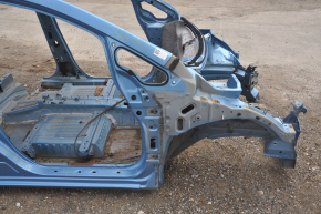 Четверть передняя правая Nissan Leaf 13-17 голубая на кузове, примята, тычки