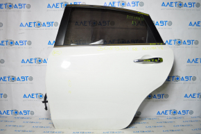 Дверь голая задняя левая Nissan Altima 13-18 белый QAK, вмятина