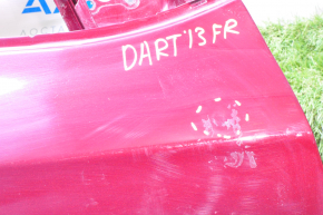 Дверь голая передняя правая Dodge Dart 13-16 бордовый PRV, маленькие вмятины, вздулась краска