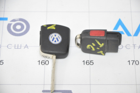 Ключ VW Tiguan 12-17 тип2, 4 кнопки, розкладний