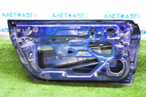 Дверь голая передняя левая Ford Mustang mk6 15- синий J4, мятая, тычки