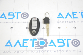 Ключ Nissan Sentra 13-19 smart 4 кнопки, с открыванием багажника, полез хром