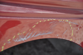 Четверть крыло задняя правая Hyundai Sonata 15-17 красная на кузове, примята, тычки