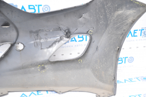 Бампер передний голый Hyundai Elantra UD 11-13 дорест графит замят, надрывы, запилен, сломаны крепления, не оригинал