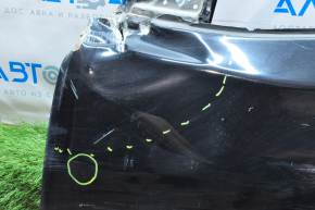 Дверь голая передняя левая Nissan Rogue 14-20 чёрн порвана, тычки