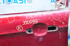 Дверь голая передняя левая Ford Escape MK3 13- красный RR, замята, тычки