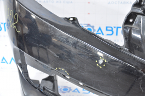 Бампер передний голый Honda Civic X FC 16-18 чёрный замят, надрывы, оторвана левая часть, сломаны крепления