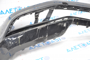 Бампер передний голый VW Jetta 15-18 USA черный, нет фрагментов, надломы, запилен, оторваны крепления