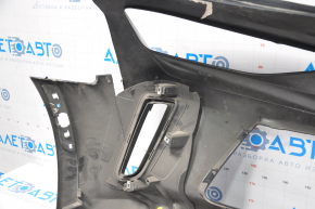 Бампер передний голый Chevrolet Camaro 16- LT графит замят, отсутствуют фрагменты, сломаны крепления, надломы, запилен