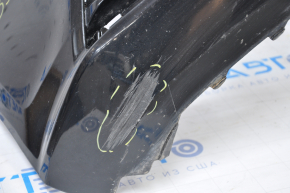 Бампер передній голий VW Jetta 15-18 USA чорний відсутні фрагменти, надломи, зламані кріплення, прим'ятий, запиляний