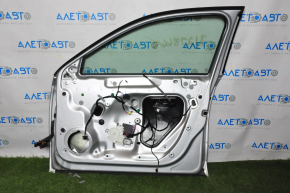Дверь в сборе передняя правая VW Passat b7 12-15 USA серебро LA7W, тычки, замят угол