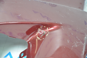Бампер передний голый Toyota Highlander 14-16 красный нет левой части, замят, надрывы, деланный