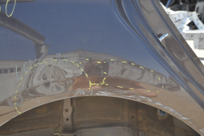 Четверть крыло задняя правая Hyundai Sonata 15-17 графит на кузове, примята, тычки