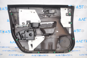 Обшивка дверей картка перед правою Honda CRV 12-14 чорна, сіра встака, під чистку