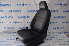 Водійське сидіння VW Passat b7 12-15 USA з airbag, електро, шкіра чорний, підігрів, надрив