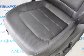 Водійське сидіння VW Passat b7 12-15 USA з airbag, електро, шкіра чорний, підігрів, надрив