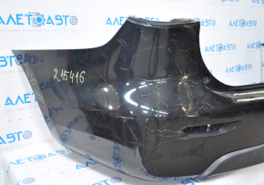 Бампер задній голий Infiniti JX35 QX60 13-15 дорест чорний надриви, зламані кріплення, прим'ятий