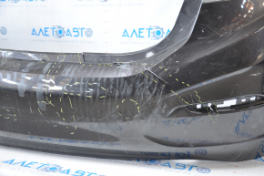 Бампер задний голый Chevrolet Cruze 16- без парктроников, графит, надрывы, замят, сломаны крепления, запилен, царапины