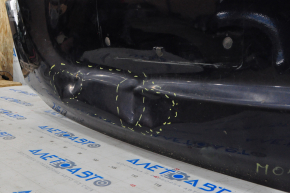 Дверь багажника голая со стеклом Mitsubishi Outlander 16-21 синий D14, вмятины, трещины