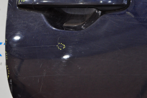 Дверь в сборе задняя правая Mitsubishi Outlander 16-21 рест синий D14, тычки, скол краски, дефект накладки