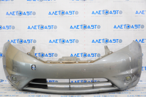 Бампер передний голый Nissan Versa Note 13-16 дорест, графит, примят