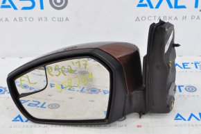 Зеркало боковое левое Ford Escape MK3 17-19 рест 3 пина коричневый, дефект зеркального елемента