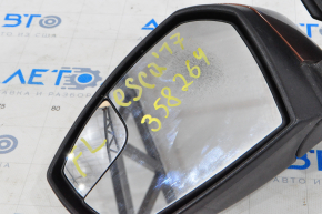 Зеркало боковое левое Ford Escape MK3 17-19 рест 3 пина коричневый, дефект зеркального елемента