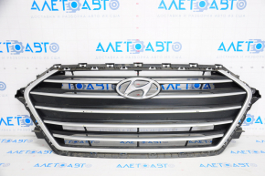 Решетка радиатора grill Hyundai Elantra AD 17-18 дорест матовый хром, царапины