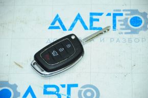 Ключ Hyundai Sonata 15-17 4 кнопки, полез хром