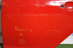 Дверь голая задняя левая Ford Focus mk3 11-18 красный PQ тычки