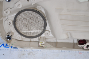 Обшивка дверей картка зад лев VW Passat b8 16-19 USA беж, під чистку, тріщина в кріп