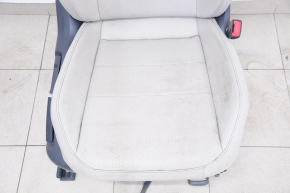 Пасажирське сидіння VW Tiguan 18- з airbag, механічне, шкіра, сіре, під хімчистку