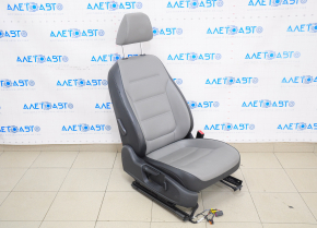 Пасажирське сидіння VW Jetta 11-18 USA з airbag, шкіра сірий+чер, механіч+електро