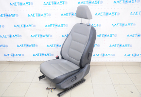 Водійське сидіння VW Jetta 11-18 USA з airbag, електро, шкіра сір+чер, електро