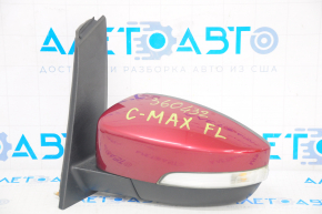 Зеркало боковое левое Ford C-max MK2 13-18 7 пинов, поворотник, подогрев, красное