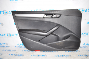 Обшивка дверей картка перед лев VW Passat b7 12-15 USA чорн, облом кріп