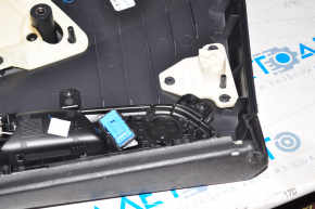 Обшивка двери карточка задняя левая VW Passat b7 12-15 USA черн с серой вставкой дефект креплений, царапина