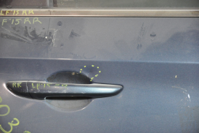 Дверь в сборе задняя правая Hyundai Sonata 15-19 голубой X8 тычка у ручки