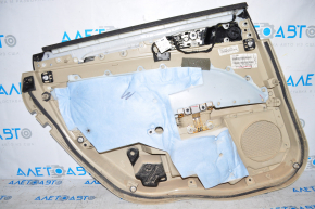 Обшивка двери карточка задняя правая Ford Fusion mk5 17-20 тряпка, беж, под чистку