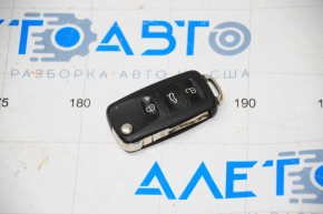 Ключ VW Passat b8 16-19 USA 4 кнопки, розкладний, немає емблеми, затерто