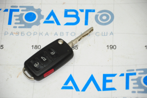 Ключ VW Passat b8 16-19 USA 4 кнопки, розкладний, немає емблеми, затерто